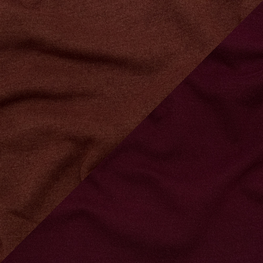 Italian Burgundy and Shaved Chocolate Reversible Wool Double Knit - Joann Fabrics
