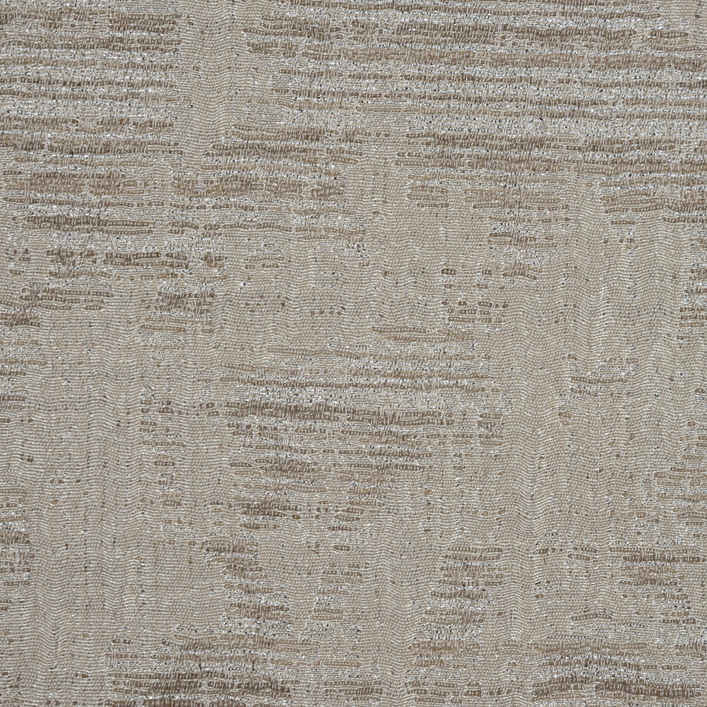 Beige and Metallic Silver Abstract Brocade - Joann Fabrics