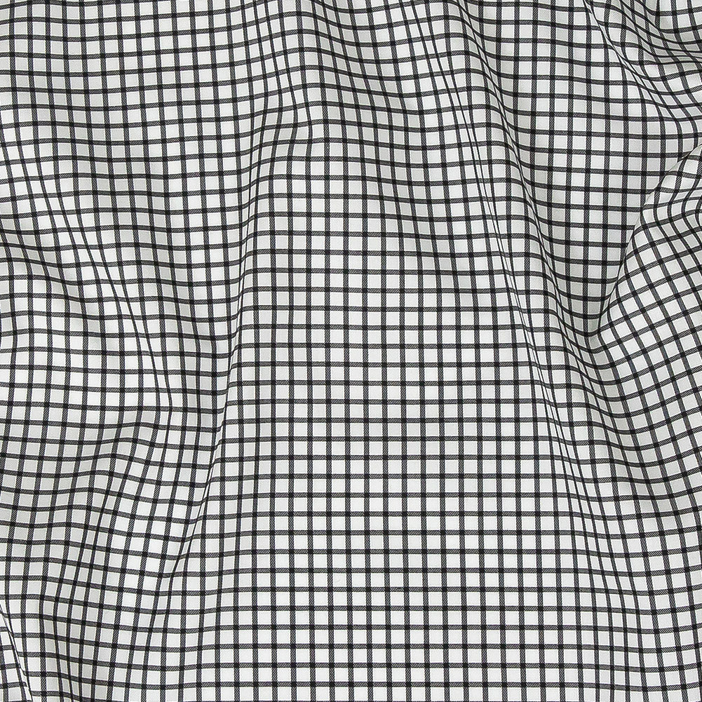 Premium Black and White Checkered Wrinkle Resistant Dobby Cotton Shirting - Joann Fabrics