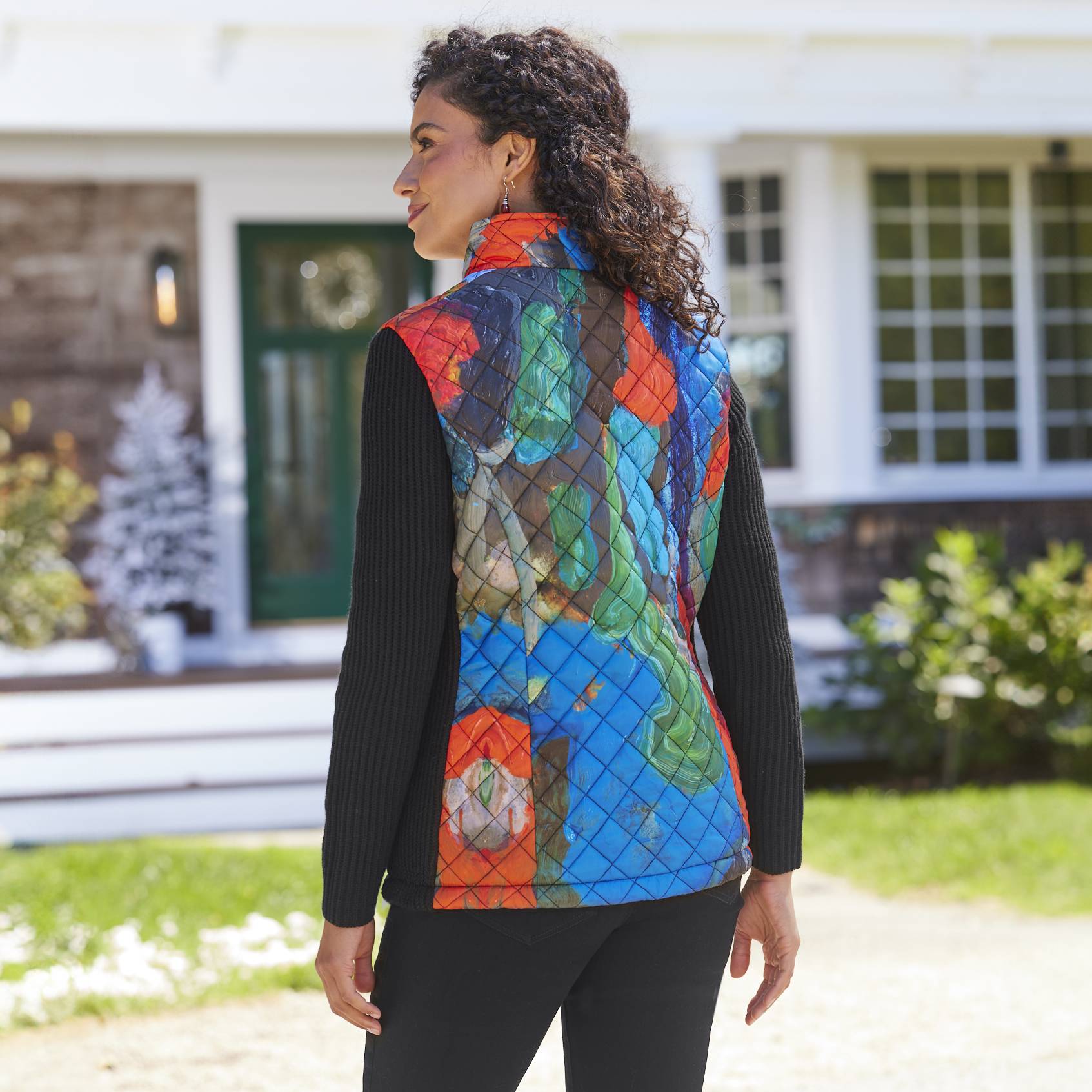 Claire DesJardins Quilted Jacket, Sweater-Knit Sleeves & Sides - Northstyle Catalog