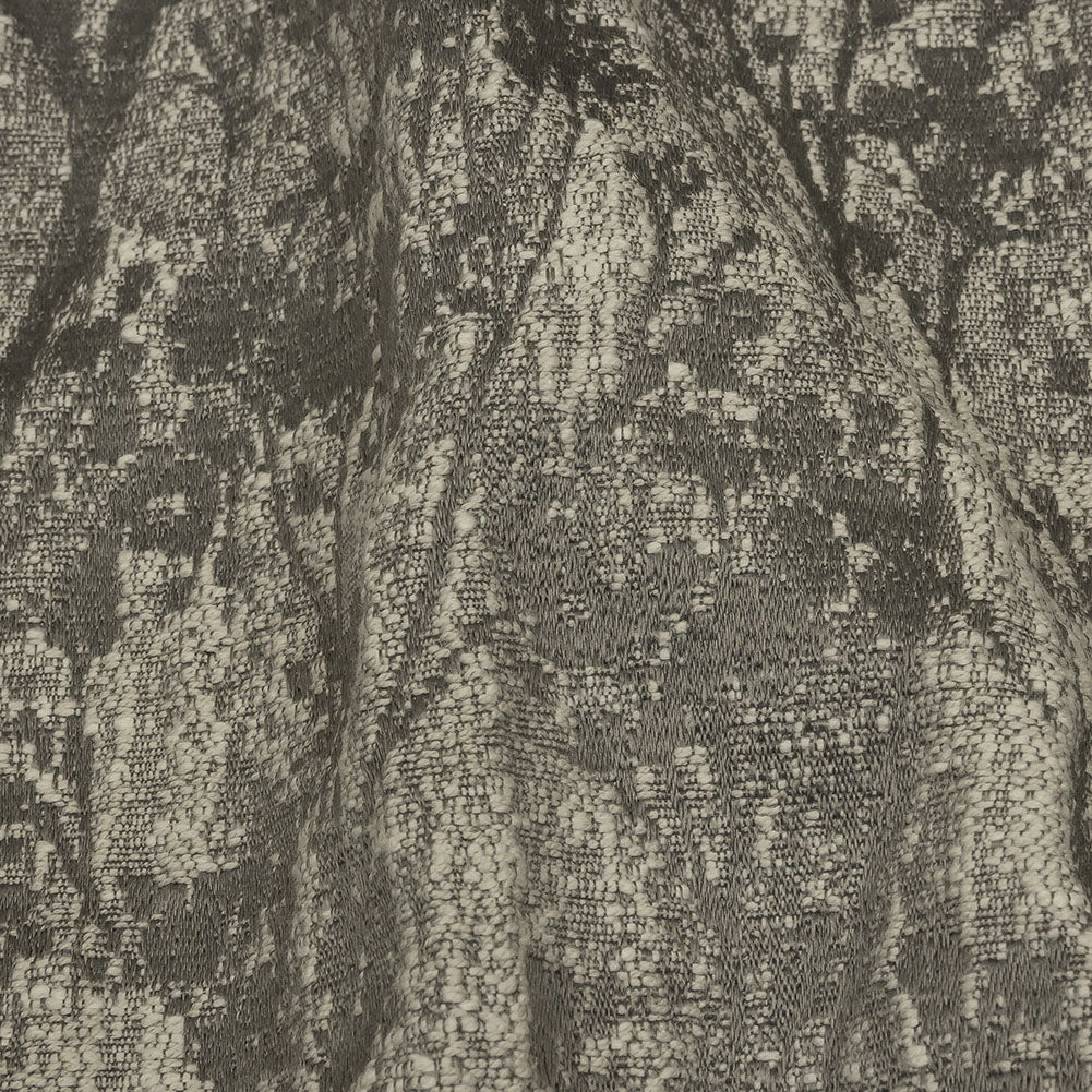 Cotton and Recycled Polyester Drapery Jacquard - Graphite Misty Foliage - British Imported - Joann Fabrics
