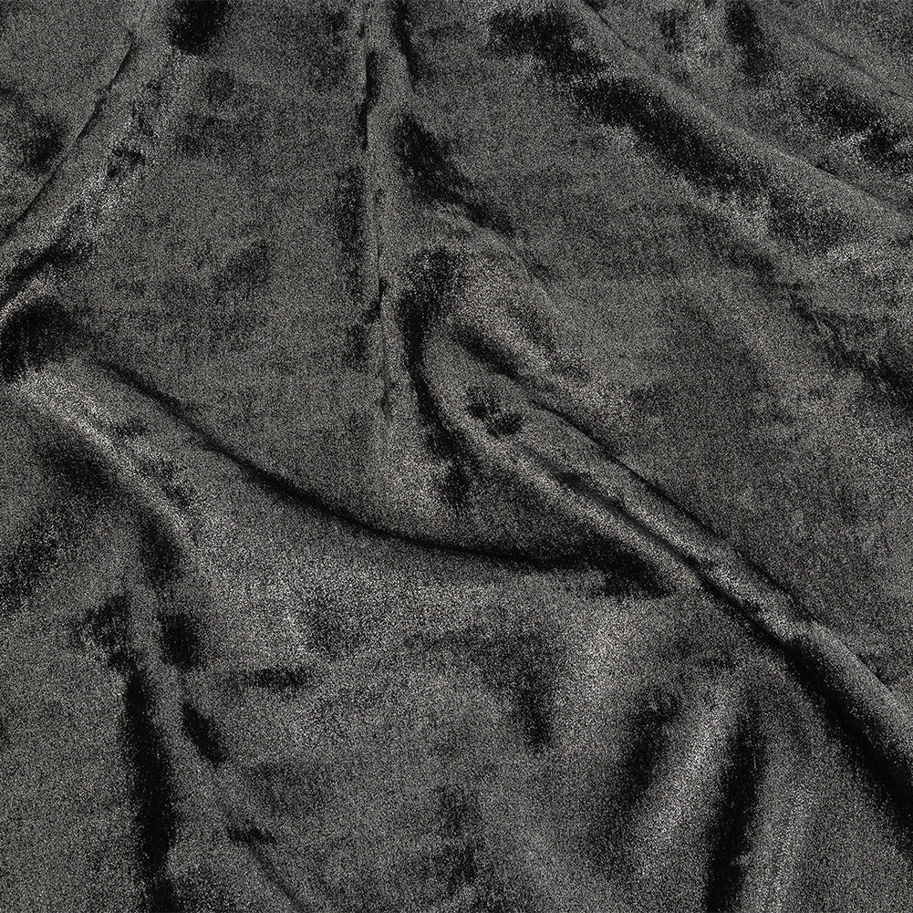 Drapey Metallic Polyester Woven - Gunmetal Black - Twinkle Stars Collection - Joann Fabrics