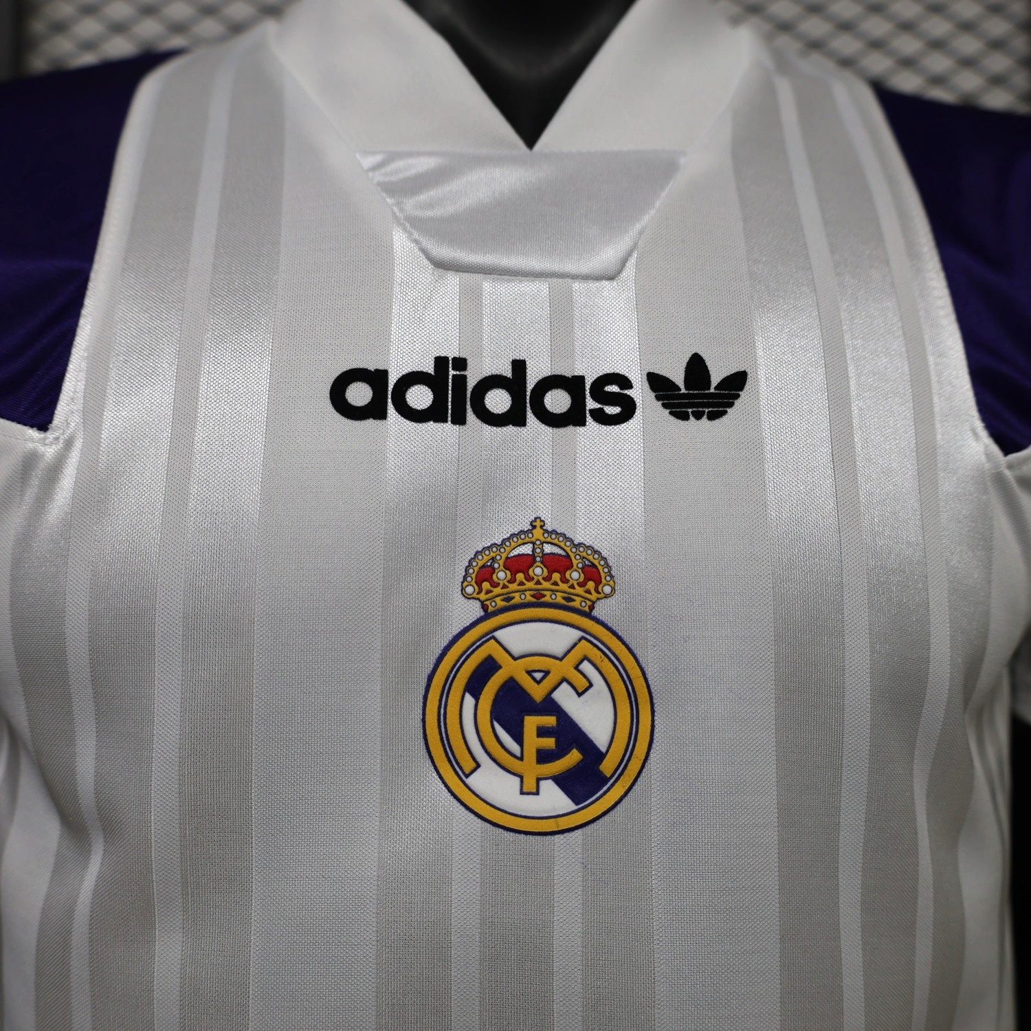 Real Madrid 26-27 White Purple Retro Style Jersey - Player Version - UnitedFutballJersey
