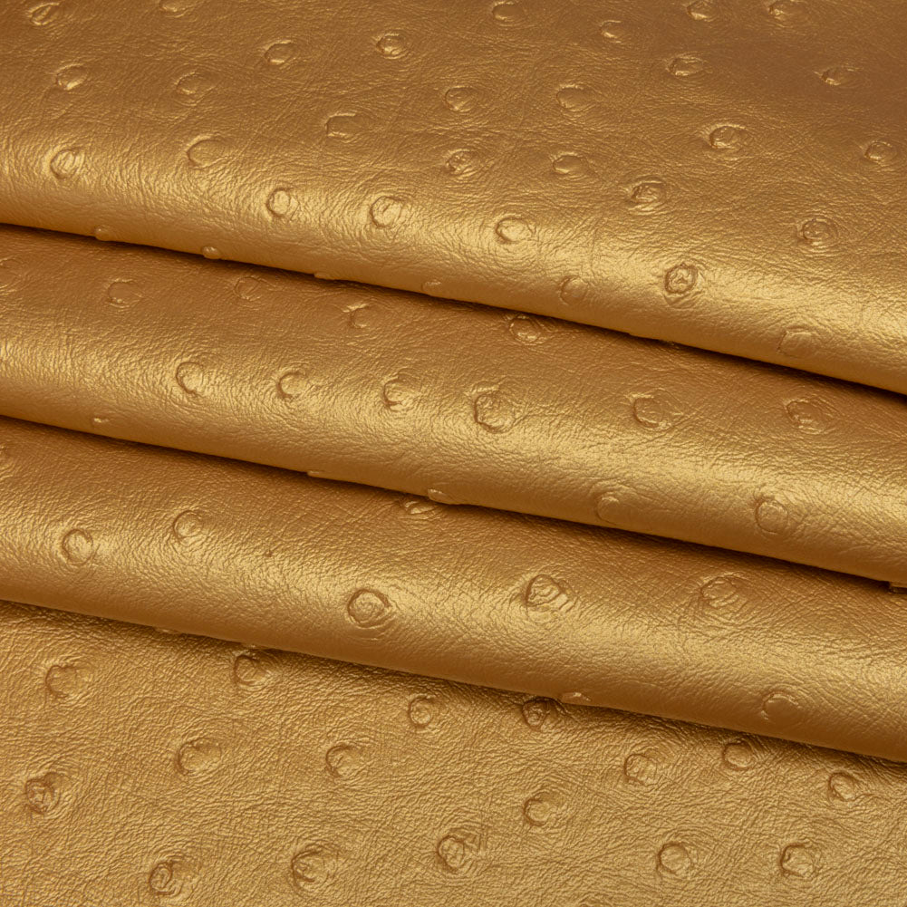 Kidepo Metallic Gold Faux Ostrich Leather Vinyl - Joann Fabrics