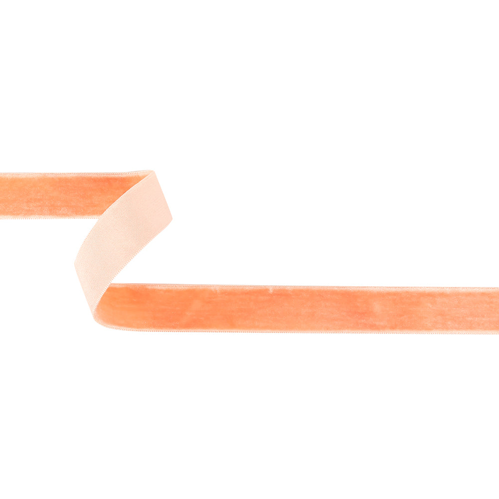 Coral Sands Single Face Velvet Ribbon - 0.75