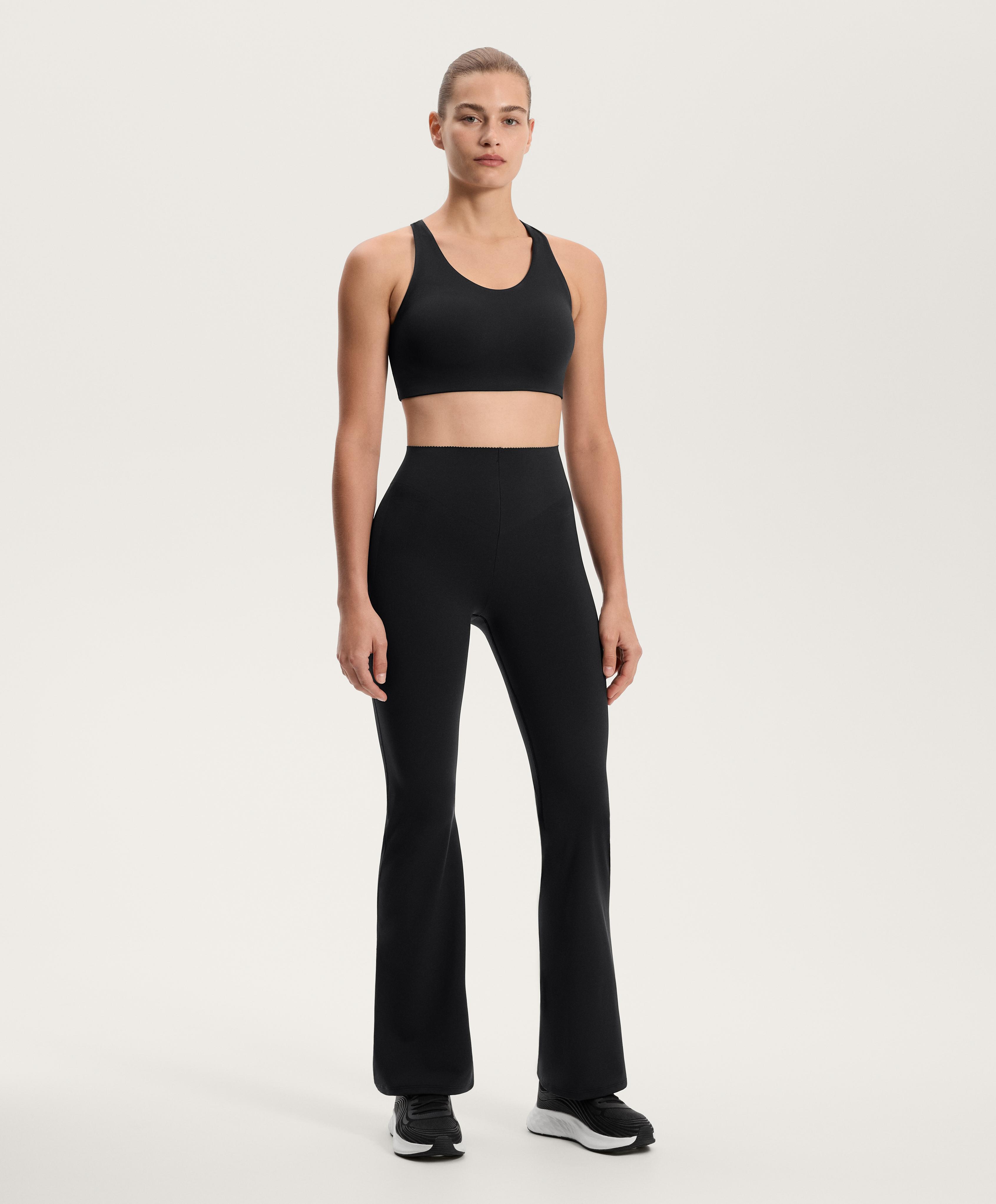 High-rise Compressive Raise Up Flare Trousers
