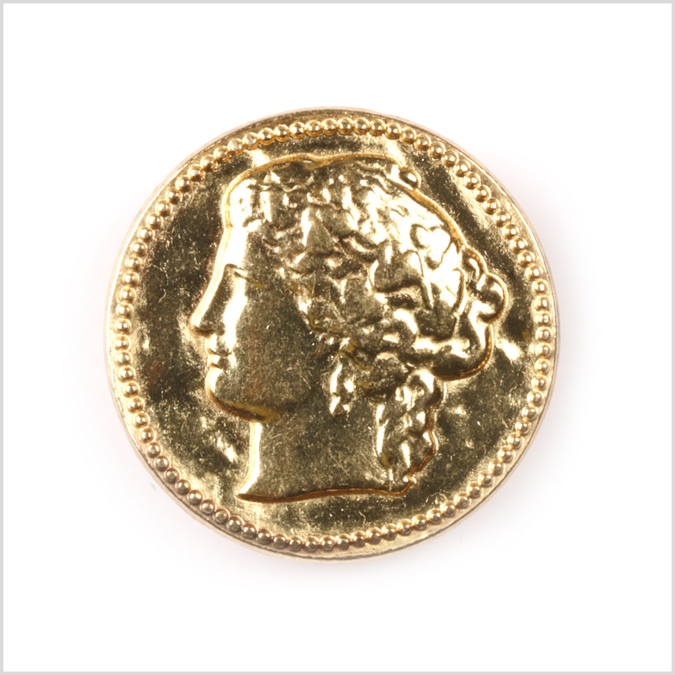 Gold Coin Metal Shank Back Button - 24L/15mm - Joann Fabrics