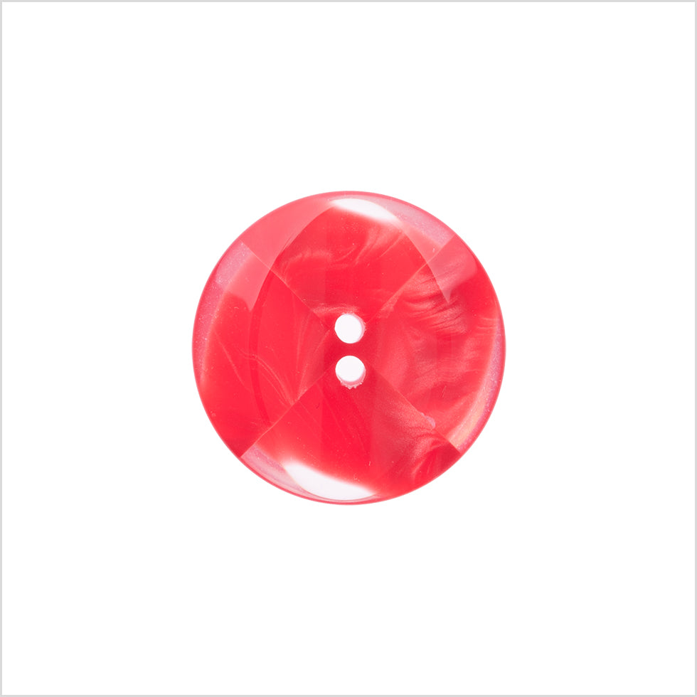 Plastic 2-Hole Button Made in Italy - 28L/18mm - Red and Transparent Swirled Fan Blades - Joann Fabrics
