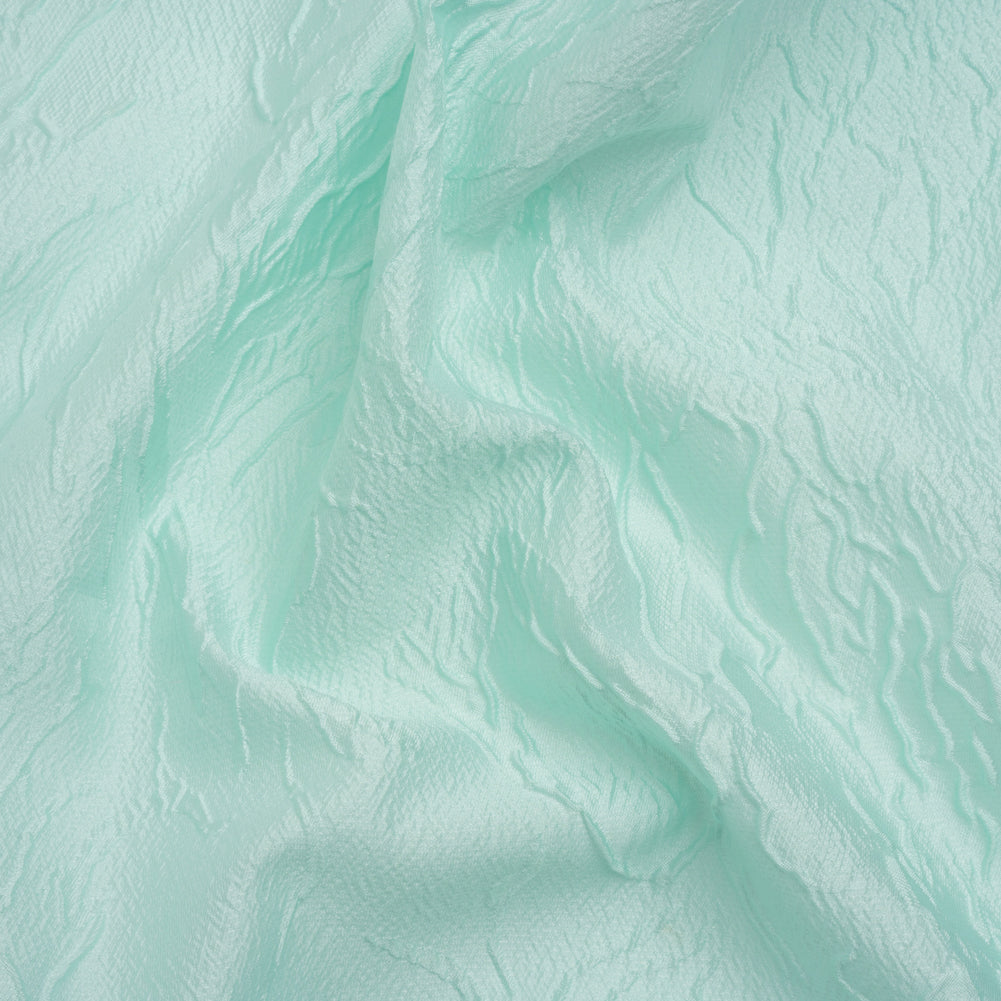 Luminous Aqua Crinkled Luxury Brocade - Joann Fabrics