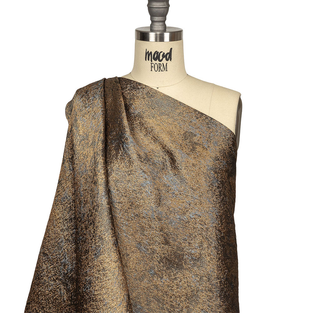 Pegasus Gold, Copper and Gunmetal Mottled Luxury Brocade - Joann Fabrics