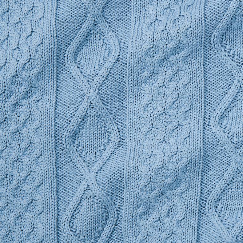 Cotton Diamond-Cable Zip Cardigan, Side Pockets - Northstyle Catalog