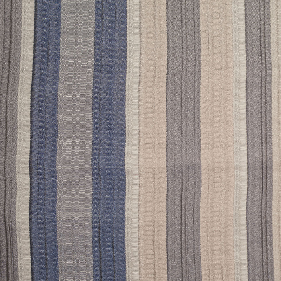 Indian Blue/Beige Striped Poly/Cotton Brocade - Joann Fabrics