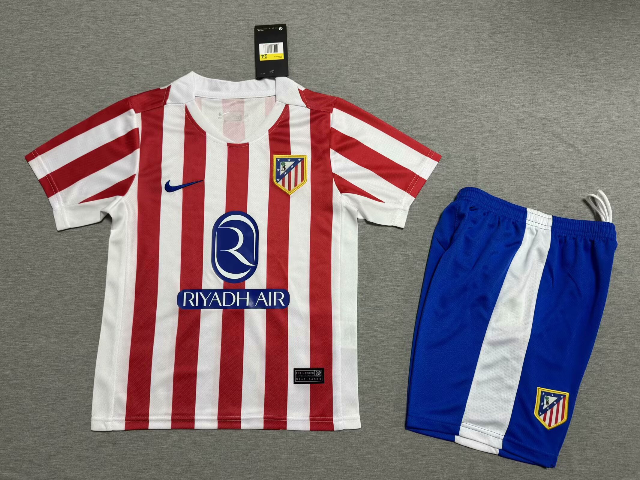 2025/2026 Atletico Madrid Home Football Jersey 1:1 Thai Quality Kids Size
