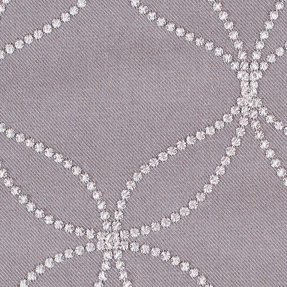 Silver Embroidered Geometric 