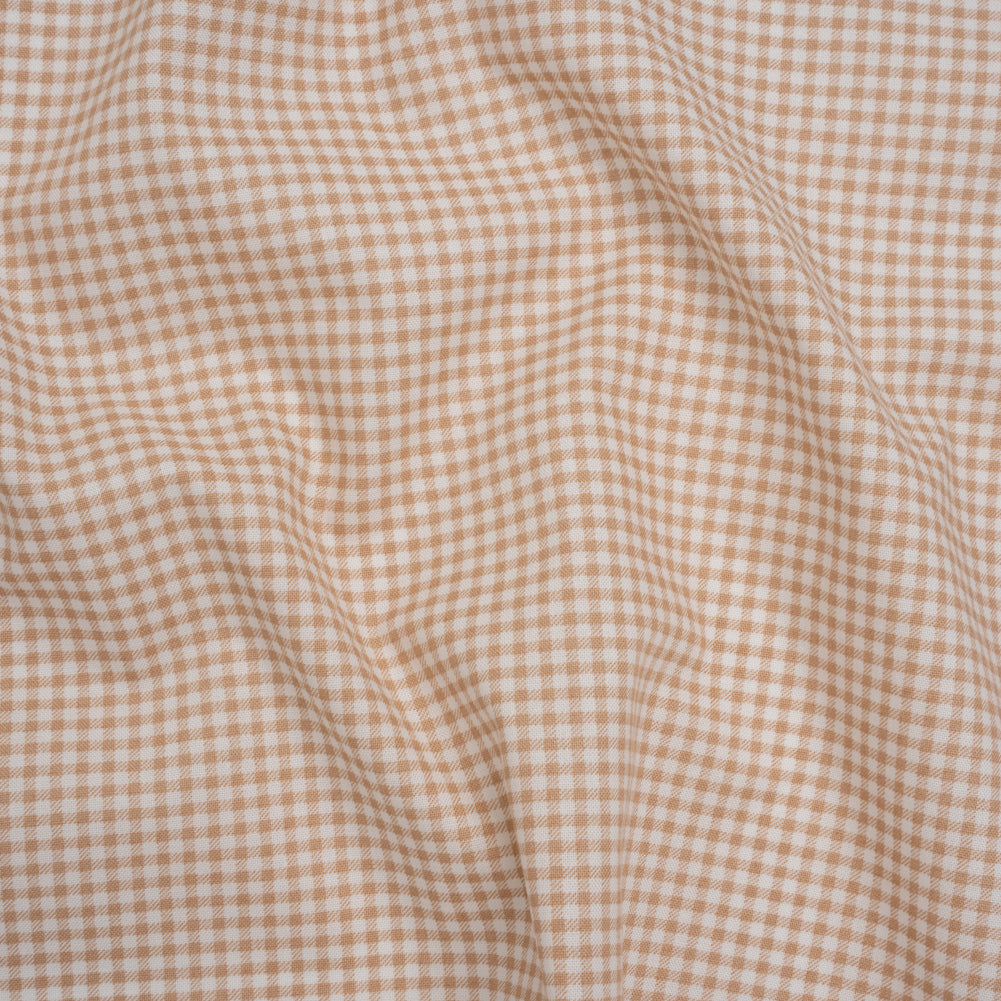 Printed Quilting Cotton by Ghazal Razavi for FIGO Studio - Toffee Checks - Nest Collection - Joann Fabrics