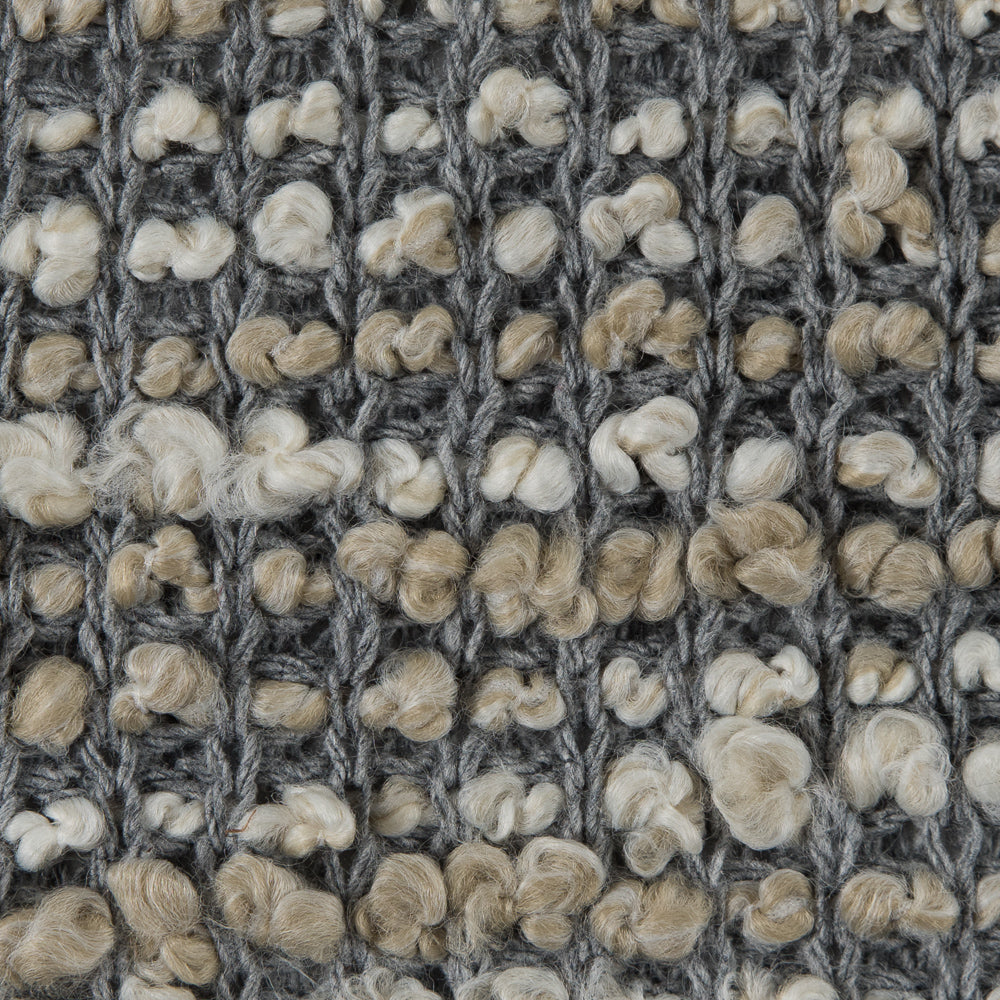 Griffin/Frozen Dew/White Cotton-Polyester Boucled Knit - Joann Fabrics