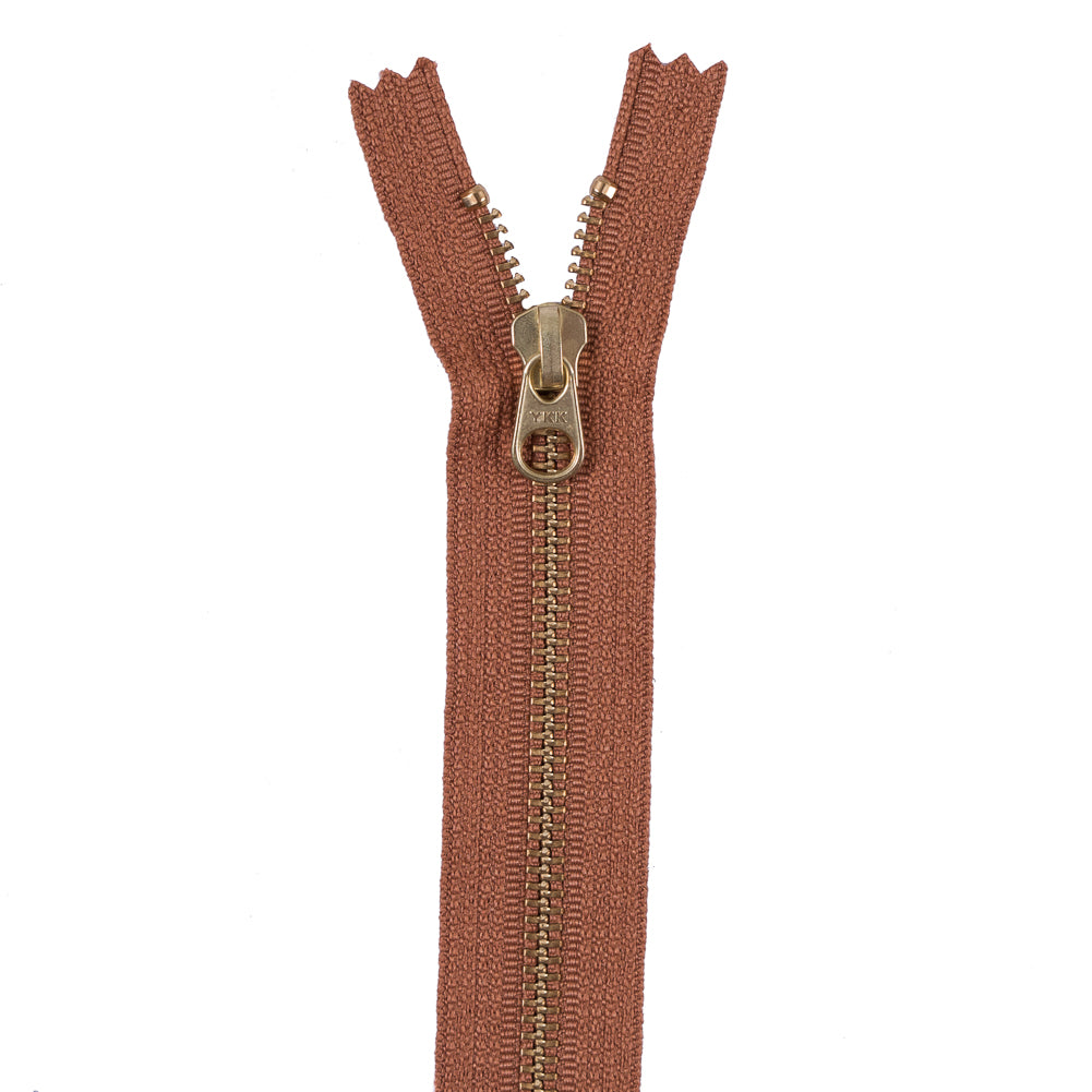 Metal Zipper with Gold Pull and Teeth 6