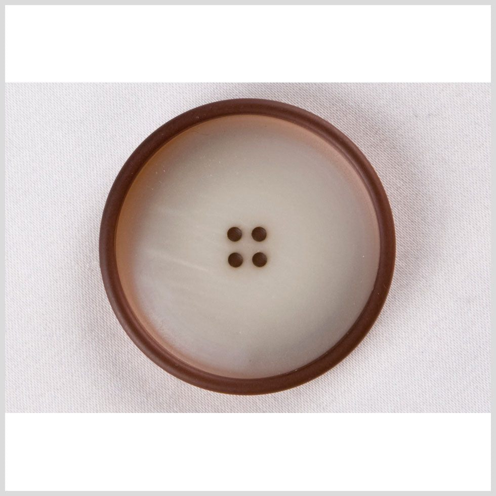 White Brown Plastic Button - 36L/23mm - Joann Fabrics