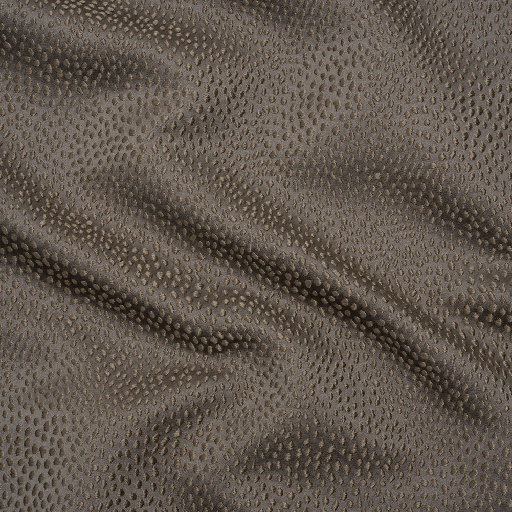Recycled Polyester Jacquard - Otter Little All-Over Spots - British Imported - Joann Fabrics