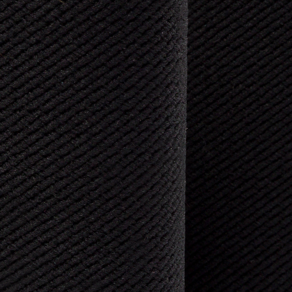 Black Twill Faced Elastic Trim - 2.875