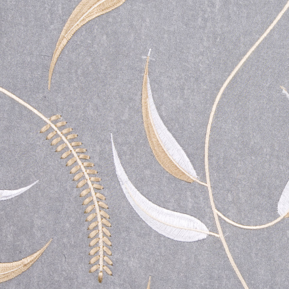 White/Soft Gray/Bronze/Cream Floral Organza - Joann Fabrics