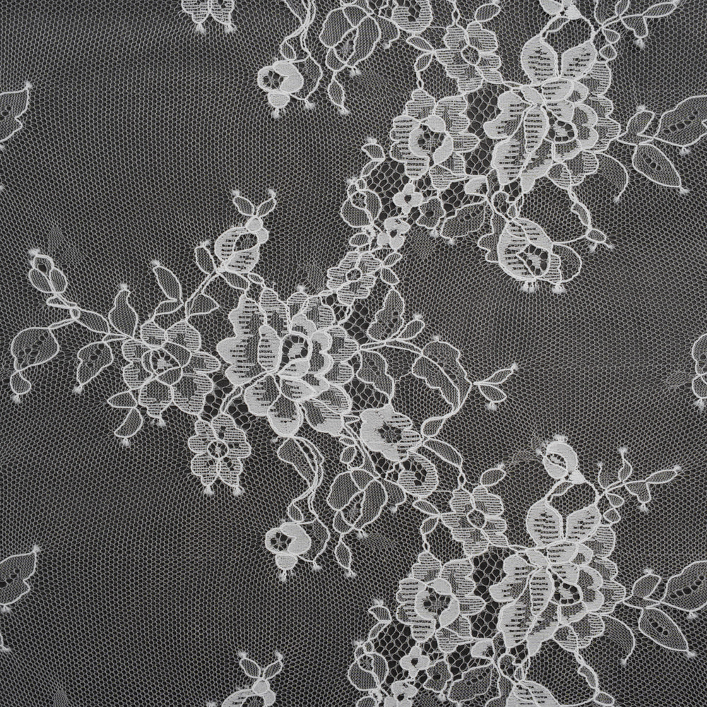 Re-Embroidered Lace with Scalloped Border - White Flower Garlands - Joann Fabrics