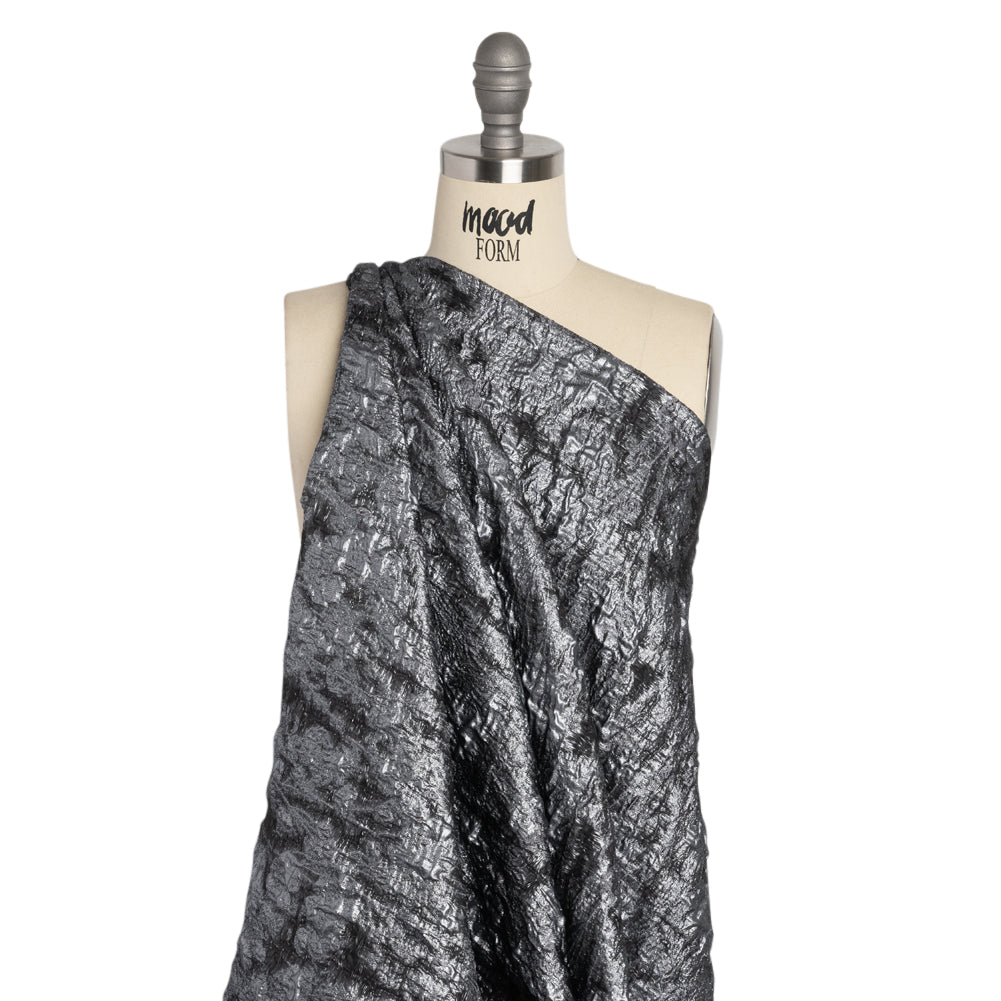Metallic Silver and Gray Abstract Luxury Brocade - Joann Fabrics