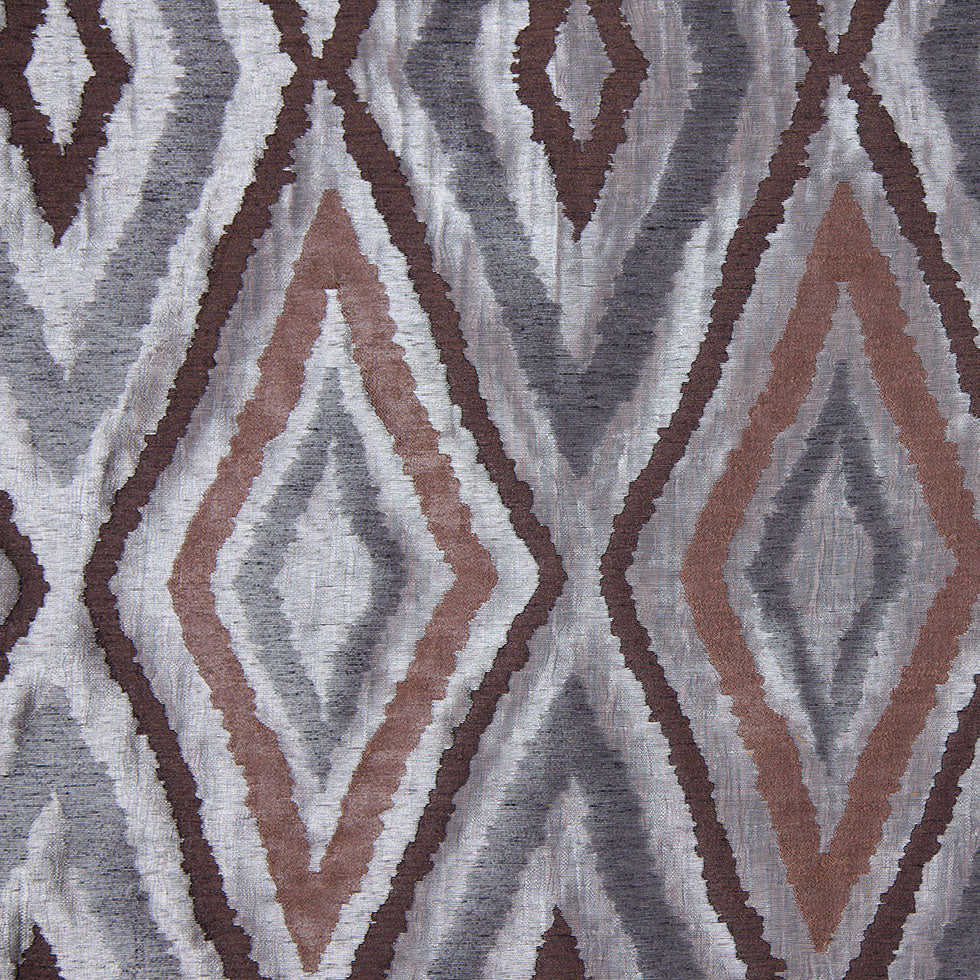 Silver/Brown Dramatic Diamonds Brocade - Joann Fabrics