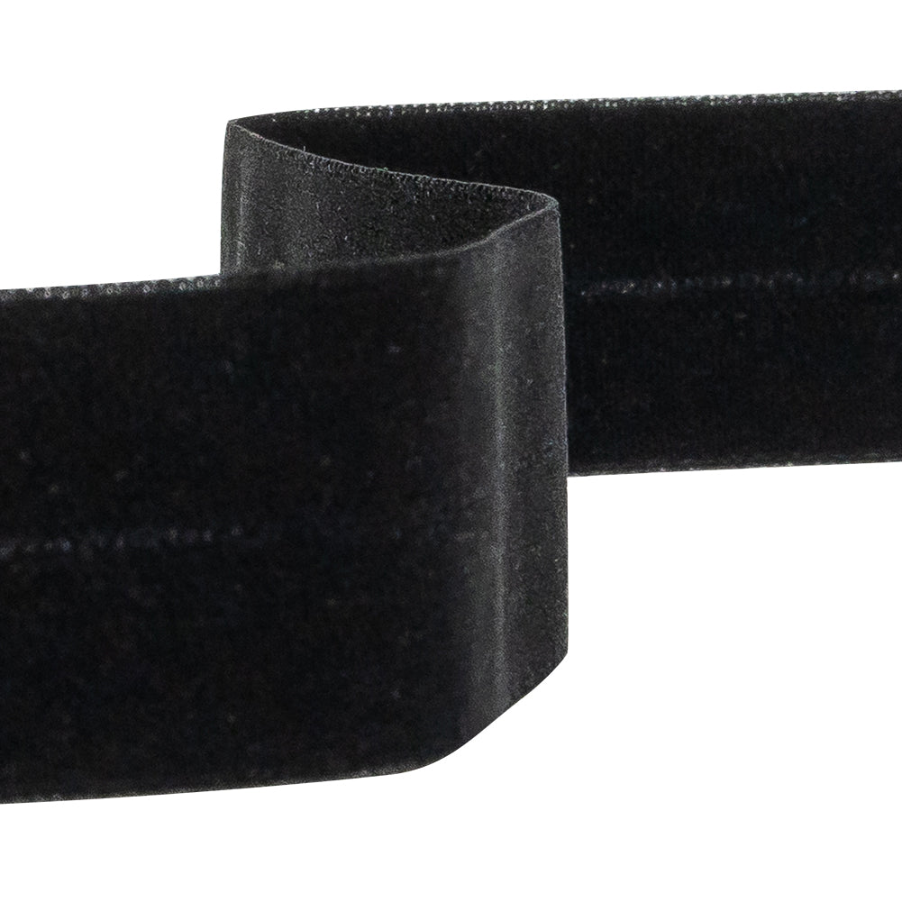 Italian Black Foldover Stretch Tape - 0.875