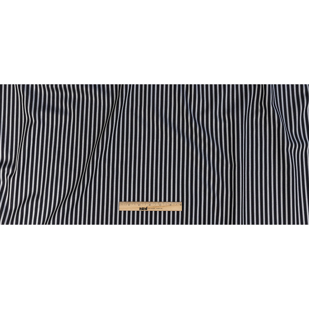 Premium Silver and Espresso Railroad Tracks Cotton Shirting - Joann Fabrics