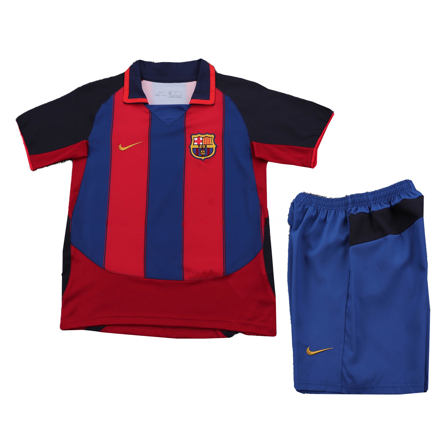 Retro Barcelona 2003-04 Home Kids Kit - UnitedFutballJersey