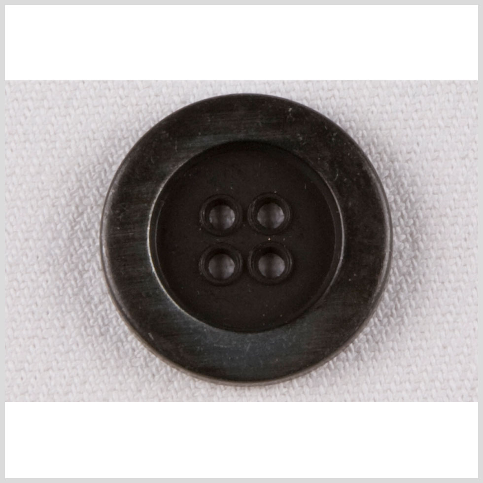 Metal 4-Hole Button - 36L/23mm - Dark Gunmetal Striations - Joann Fabrics