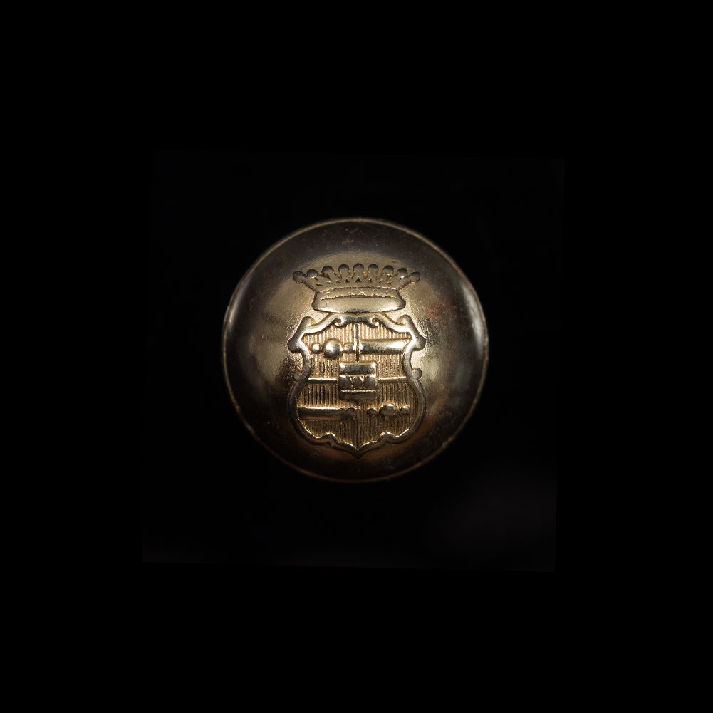 Italian Gold Metal Crest Button - 24L/15mm - Joann Fabrics