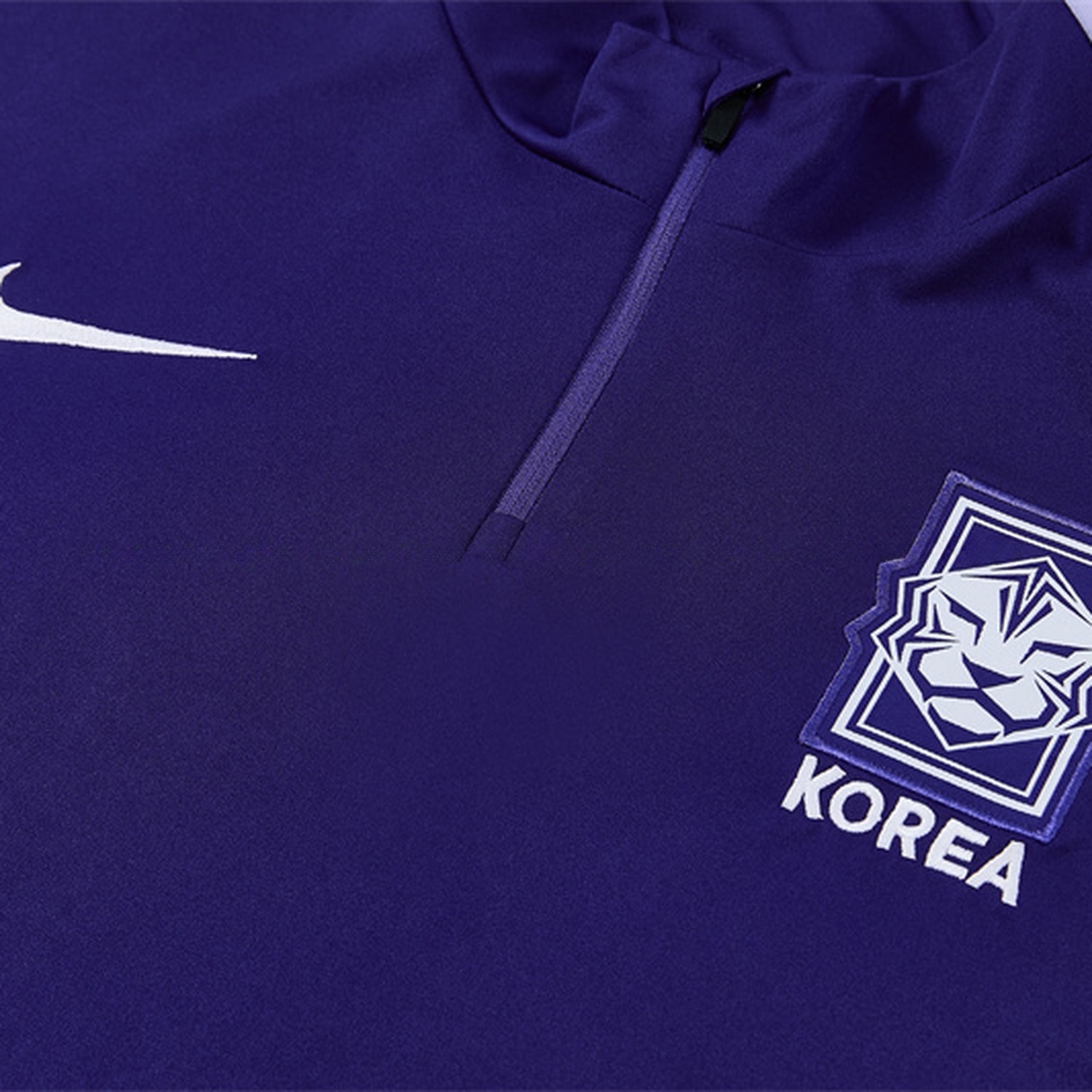 South Korea 2026 Long Sleeve Training Set - Purple Top & Purple Pants - UnitedFutballJersey