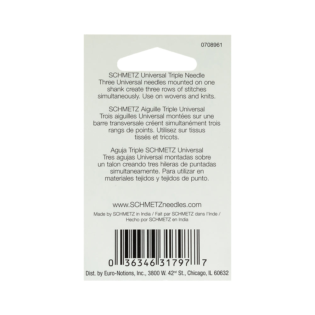 Schmetz Triple Machine Needle - 3.0/80 - 1 ct - Joann Fabrics