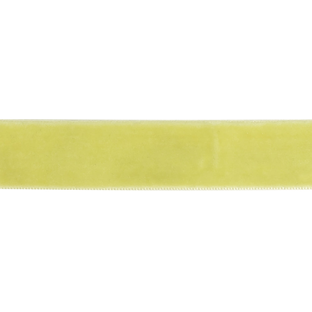 Pale Green Single Face Velvet Ribbon - 0.75