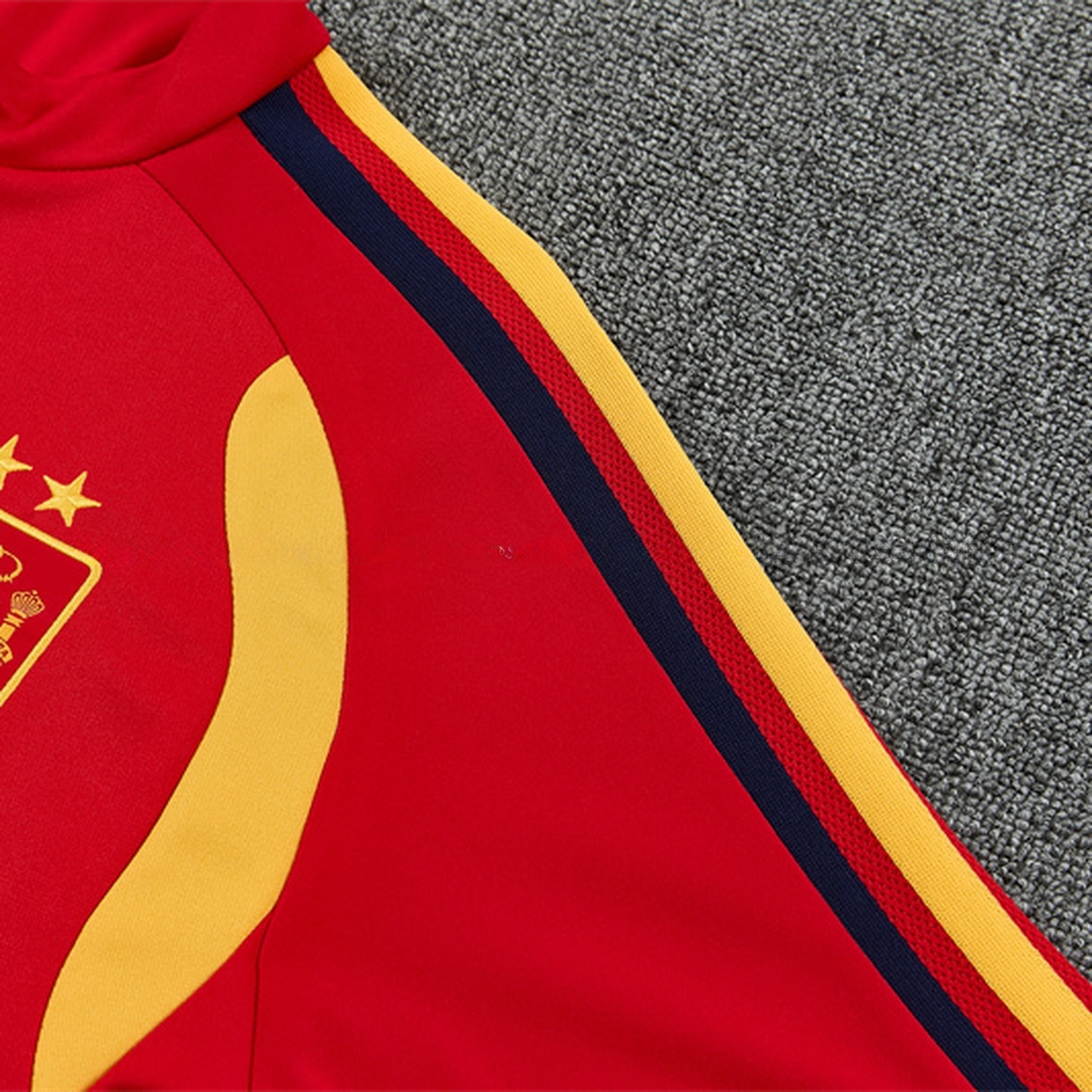 Spain 2026 Long Sleeve Training Set - Red Top & Deep Blue Pants - UnitedFutballJersey