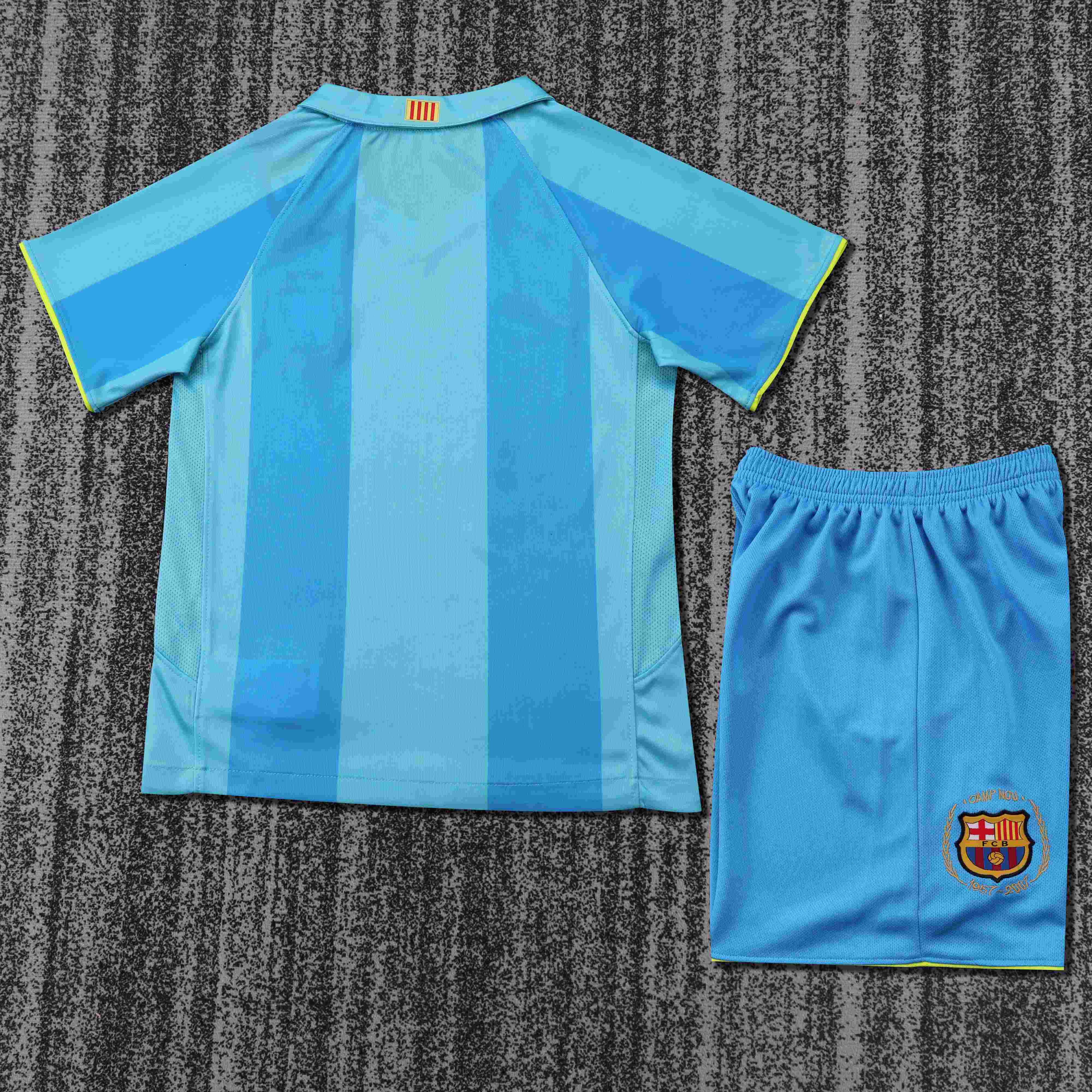 2007-2008 Retro Barcelona Away Football Shirt 1:1 Thai Quality Kids Size