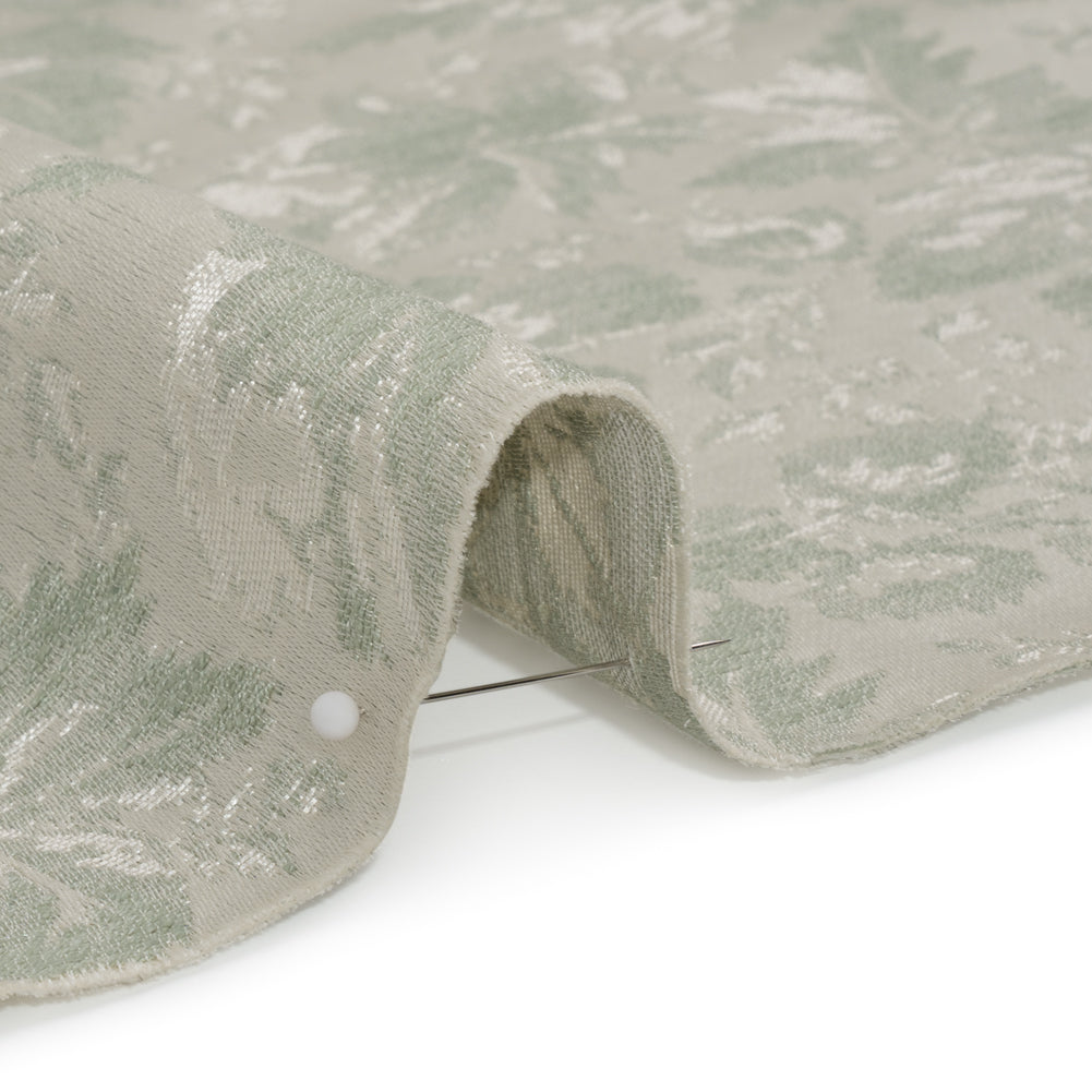 Drapery Jacquard - Duckegg Leaves and Buds - British Imported - Joann Fabrics