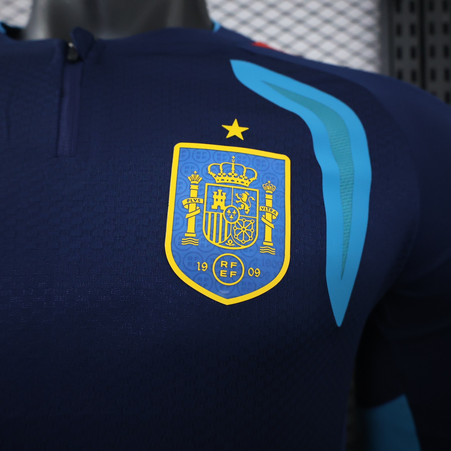 Spain 2026 Dark Blue Long Sleeves Training Jersey - Player Version - UnitedFutballJersey