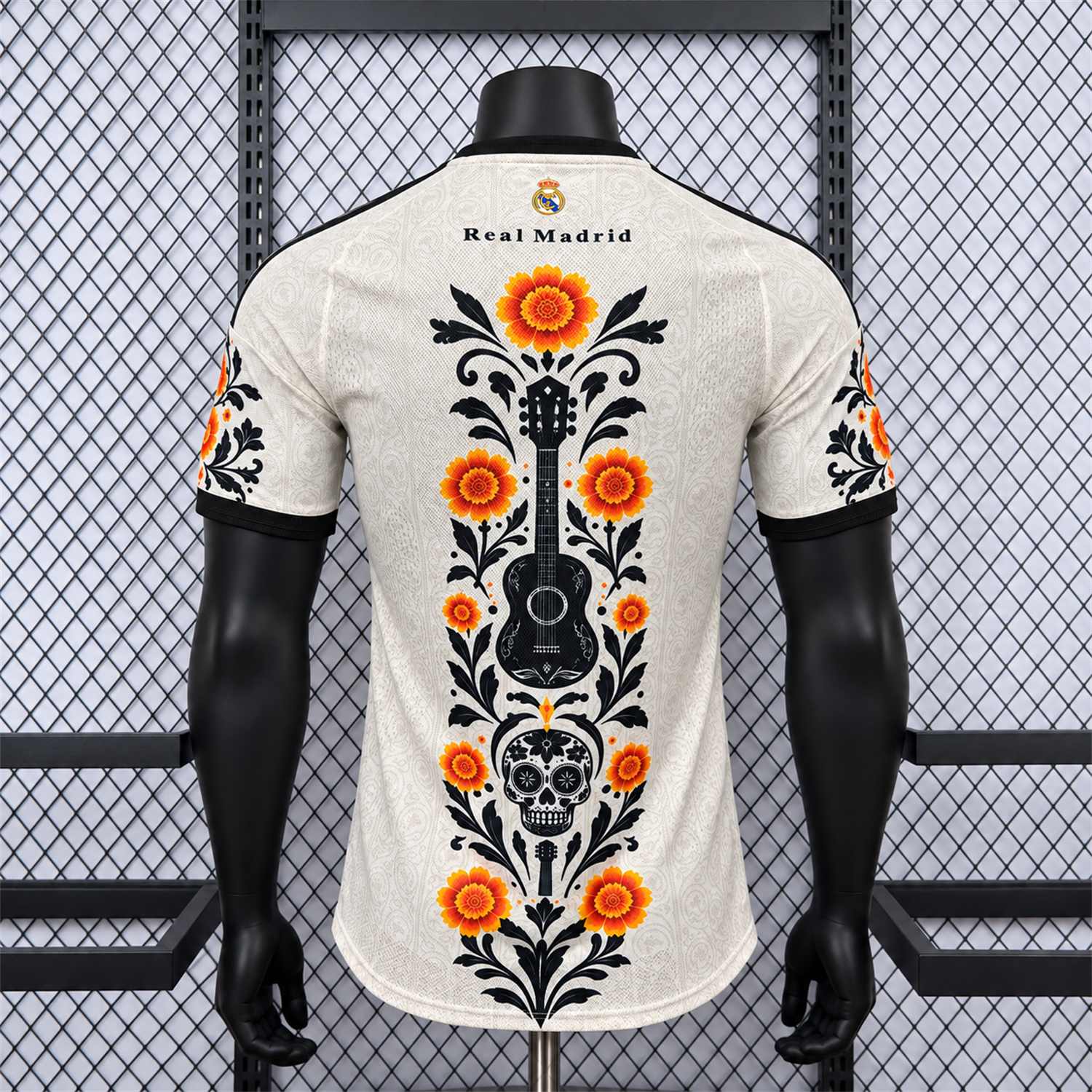 Real Madrid 26-27 Día de Muertos White Special Jersey - Player Version - UnitedFutballJersey