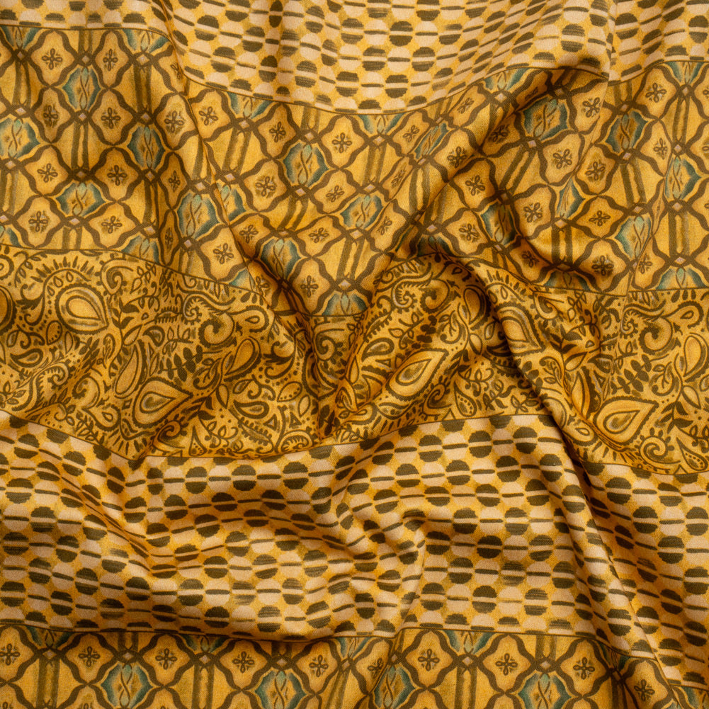 Mood Exclusive Yellow Tropic Arrangement Stretch Cotton Sateen - Joann Fabrics