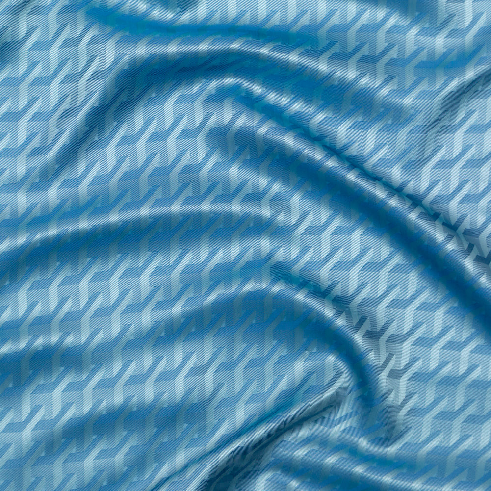 Geometric Jacquard Lining - Light Blue and Royal Blue - Joann Fabrics