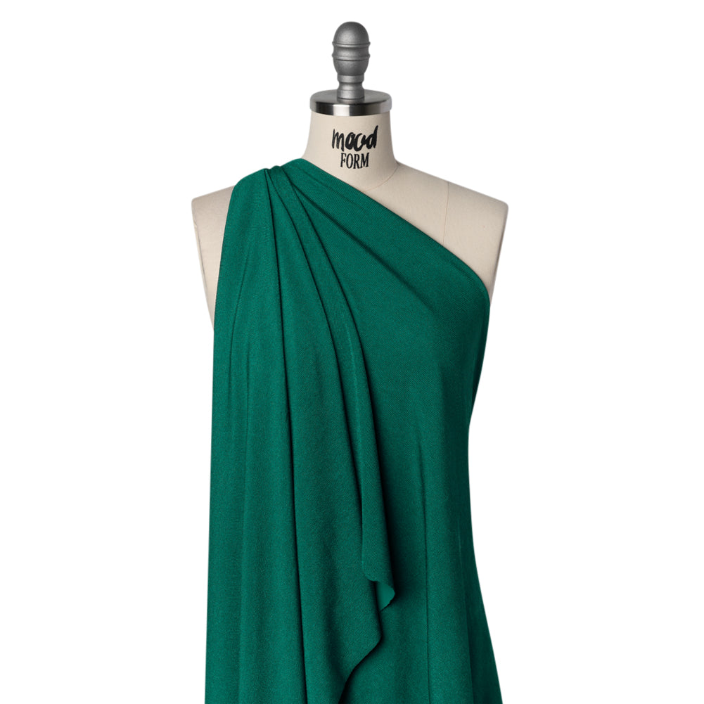 Polyester French Terry Rib Knit - Teal Green - Designer Deadstock - Joann Fabrics