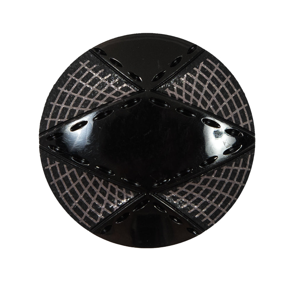 Italian Black and Gray Novelty Plastic Button - 44L/28mm - Joann Fabrics