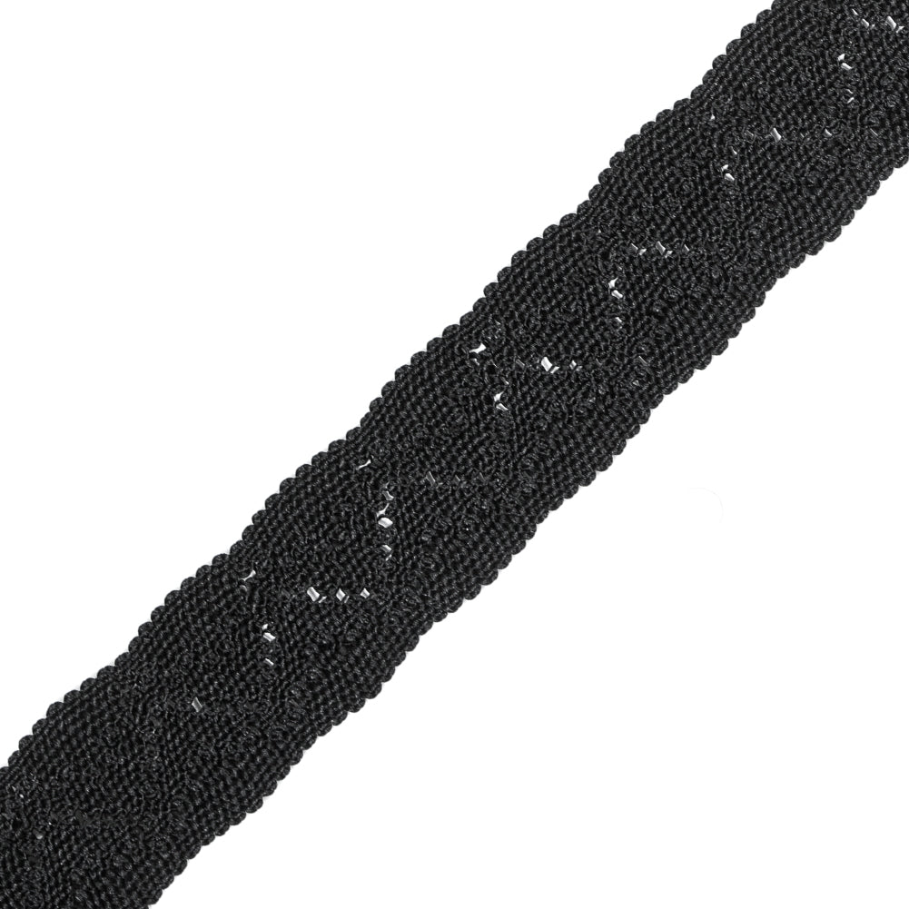 Black Two-Tone European Crochet Trim - 1