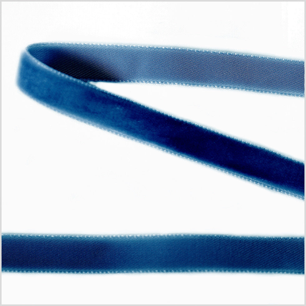 Single Faced Velvet Ribbon Made in Italy - 3/8