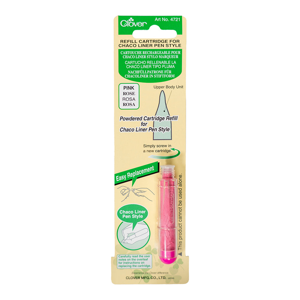Clover Chaco Liner Pen Style Refill Cartridge - Pink - Joann Fabrics
