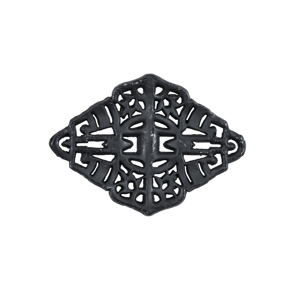 Black Diamond Metal and Rhinestone Pendent - 3