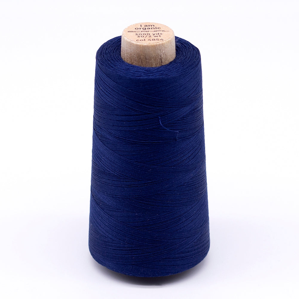 SCANFIL® 30wt Organic Pima Cotton Thread 3000 yd Cone - 4854 Bellwether Blue - Joann Fabrics